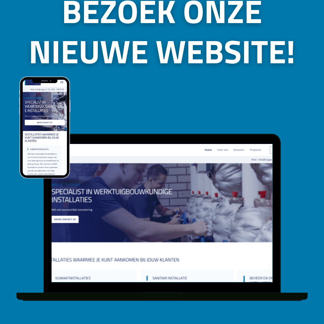 Nieuwe website HPG W-Installatietechniek